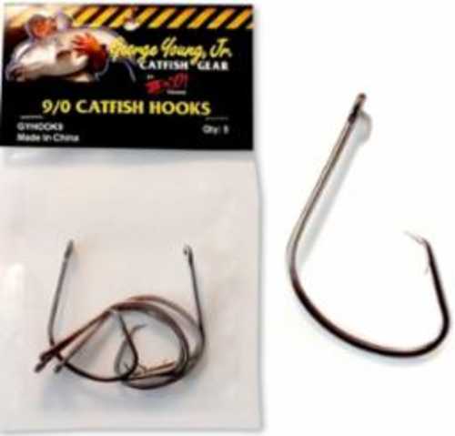 B&m George Young Signature Catfish Hook Black Ni Offset 9/0 Model: Gyhook9