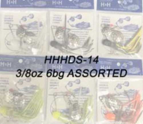 H&H Double Spinner 3/8 6Pk Assorted