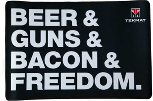TekMat Original Mat Beer & Guns Bacon Freedom Thermoplastic Surface Protects From Scratching 1/8" Thick 11"x17"
