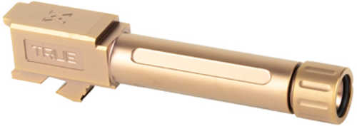 True Precision Threaded Barrel 9MM For Glock 26 Copper TiCN Finish Includes Protector