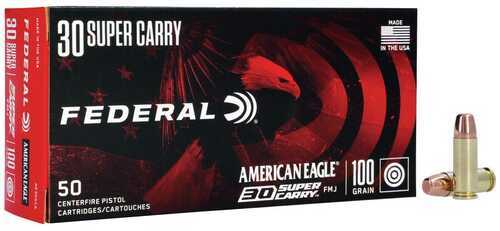 30 Super Carry 50 Rounds Ammunition Federal Cartridge 100 Grain FMJ