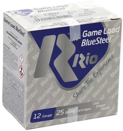 Rio Bluesteel 12ga 2-3/4in 6 1 1/8oz 25/box