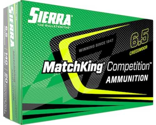 <span style="font-weight:bolder; ">Sierra</span> 6.5 Creedmoor 140 Gr MatchKing HPBT Ammo - 20 Rounds for Match Shooting