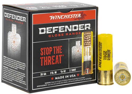 Winchester Defender 20 Ga 2.75" #2 7/8 Oz Shotshell 10 Round Box