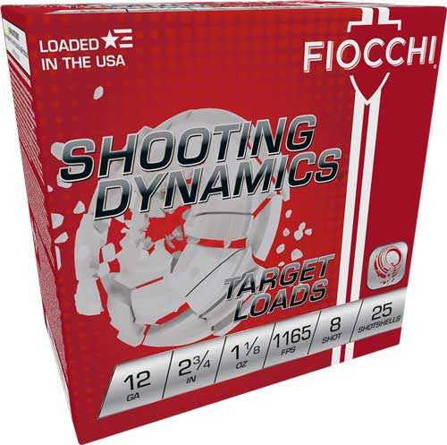 Fiocchi 12 Ga 2.75" #8 Case Lot 250 Rounds 1165 Fps 1-1/8 Oz