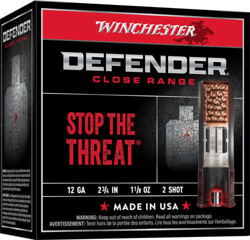 Winchester Defender 12 Ga 2.75" 25 Rounds #2 1-1/8 Oz