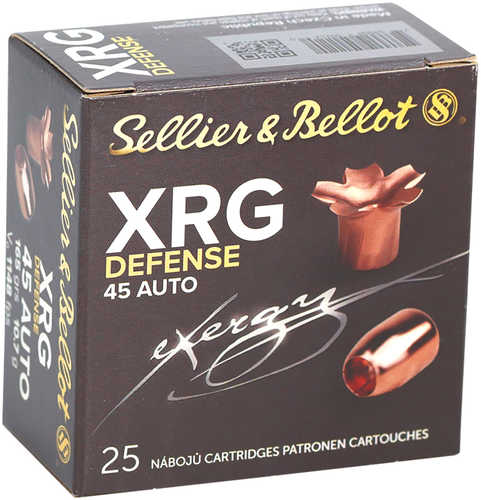 Sellier & Bellot SB45XA 45 ACP 165 gr Full Metal Jacket Semi-Wadcutter (FMJSW) 25 Per Box