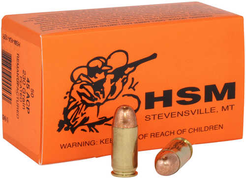 HSM 4512R Training 45 ACP 230 Gr Plated Lead Round Nose 50 Bx/ 20 Cs