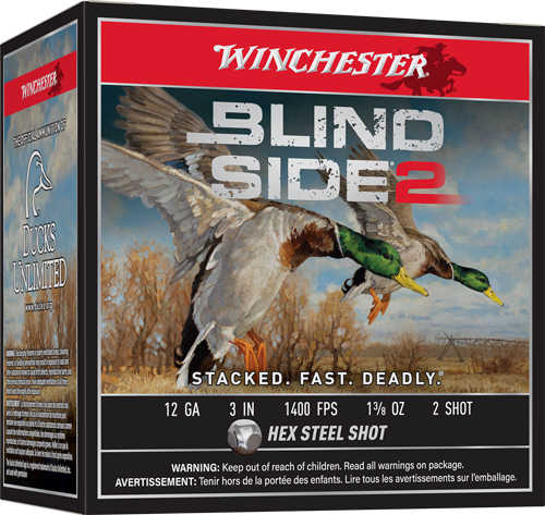 Winchester Blind Side 2 12 Ga. 3" 1-3/8 Oz #2 25 Round Box