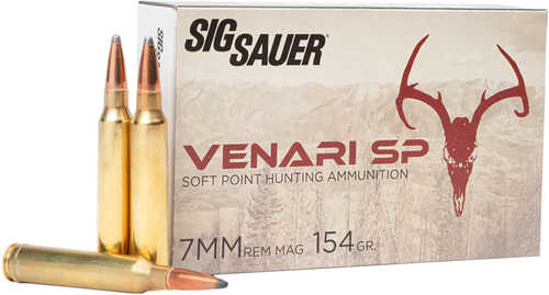 Sig Sauer V7MMSP154-20 Venari 7mm Rem Mag 154 Gr 3045 Fps Soft Point (SP) 20 Bx/10 Cs