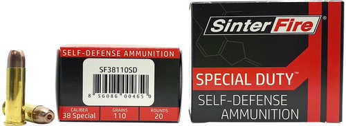 SinterFire Inc Sf38110Sd <span style="font-weight:bolder; ">Special</span> Duty (Sd) 38 110 Gr Lead Free Frangible Hollow Point 20 Bx/10 Cs