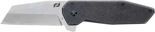 Schrade 1182277 Slyte Compact 2.40" Folding Plain Satin D2 Steel Blade 3.50" Dark Stonewash Stainless Handle