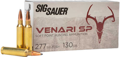 Sig Sauer Venari 277 Sig Fury 130 gr 2710 fps Soft Point (SP) Ammo 20 Round Box