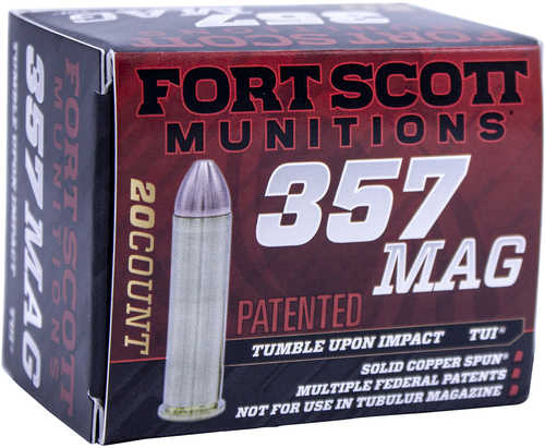 Fort Scott Munitions 357Mag125SCV Tumble Upon Impact (TUI) 357 Magnum 125 Grain 20 Per Box