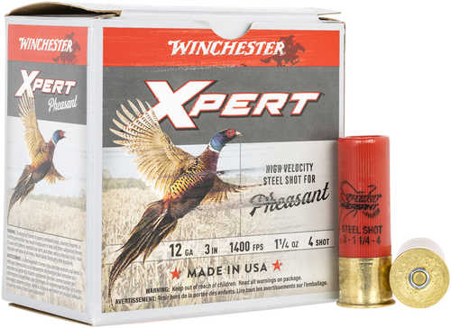 Winchester XPERT Steel 12Ga 25Rd 10Bx/Cs 3" 1 1/4Oz #4
