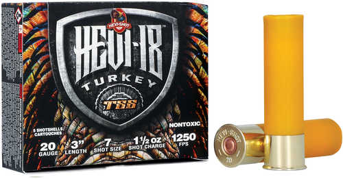 Hevishot Hevi-18 Turkey TSS 20 Gauge 3" 1 1/2 Oz 7 Shot 5 Round Box