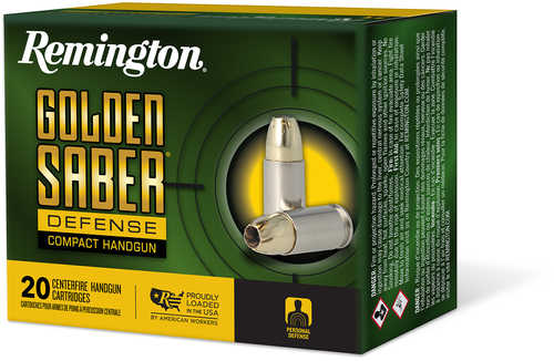 Remington Golden Saber Defense Compact 40 S&W 180 Gr 785 Fps Brass Jacket Hollow Point (BJHP) Ammo 20 Round Box