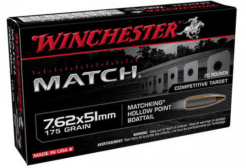 WINCHESTER 7.62X51 MATCH 175GR SIERRA BTHP 20/10