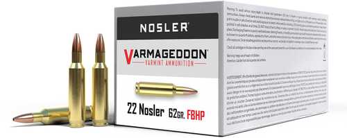 Nosler 65180 Varmageddon 22 62 Grain Flat Base Hollow Point (FBHP) 20 Per Box