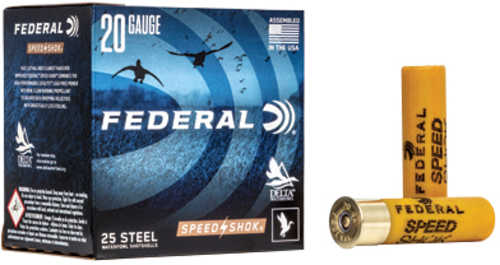 Federal Speed-Shok 20 Gauge 3" #3 7/8 oz Steel Shot 25 Round Box California Certified Nonlead Ammunition WF209 3