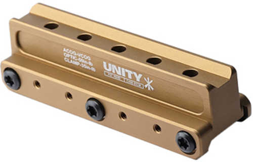 Unity Tactical Fast Red Dot Mount 2.05" Optical Height Compatible With Acog/vcog Footprints Anodized Finish Flat Dark Ea