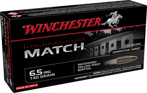 Winchester Ammo S65PM Match 6.5 PRC 140 Grain Sierra Matchking BTHP 20 Per Box