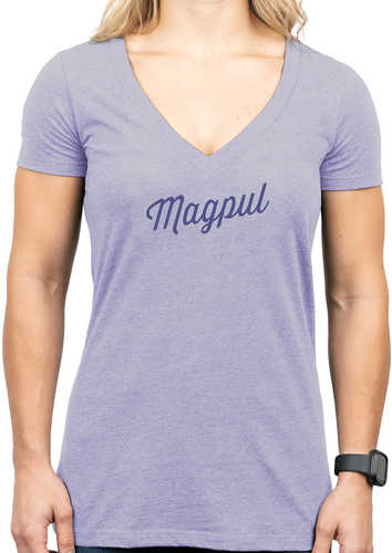 Magpul Mag1336-530-S Rover Script Women's Orchid Heather Cotton/Polyester Short Sleeve Small