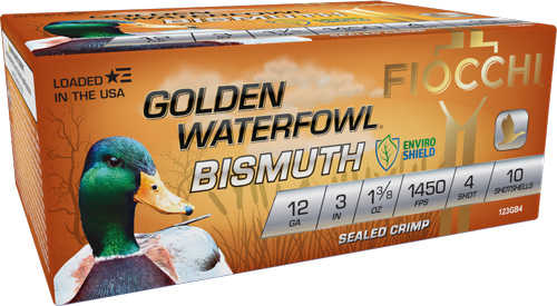 Fiocchi Golden Bismuth 12Ga #4 3" 1-3/8oz 10Rd