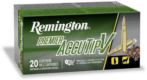 Remington Ammunition 21202 Premier Accutip-V<span style="font-weight:bolder; "> 224</span> <span style="font-weight:bolder; ">Valkyrie</span> 60 Gr Boat-Tail (ATVBT) 20 Bx/10 Cs