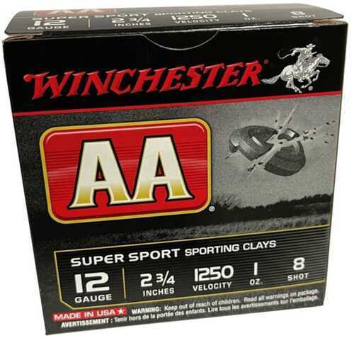 Winchester Ammo AASC12508 Sporting Clay 12 Gauge 2.75" Oz 1250 Fps 8 Shot 25 Bx/10 Cs