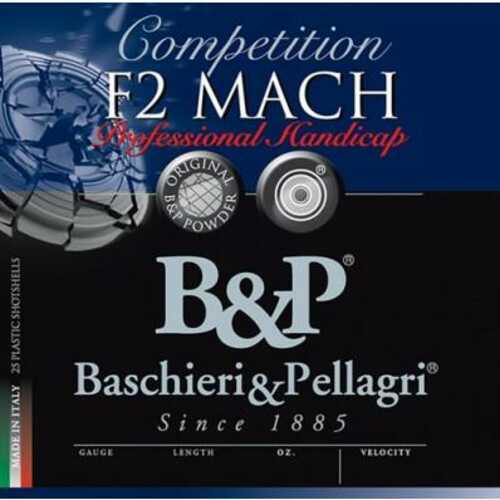 B&P F2 Mach Professional Handicap Shotshells 12 Ga 2-3/4" 7/8 Oz 1365 Fps #9 25/ct
