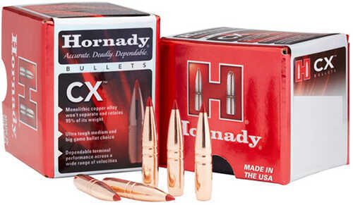 Hornady Bullets 6.5mm .264 Dia 130Grain CX (Copper alloy eXpanding) 50 Per Box