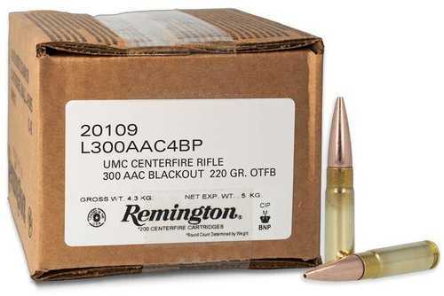 Remington UMC 300 AAC Blackout 220 Grain FMJ - Bulk Power, 200 Rounds