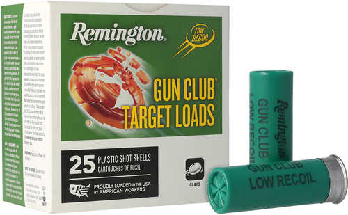 Remington Ammunition 20243 Gun Club 12 Gauge 2.75" 1 1/8 Oz 8 Shot 25 Per Box/ 10 Cs
