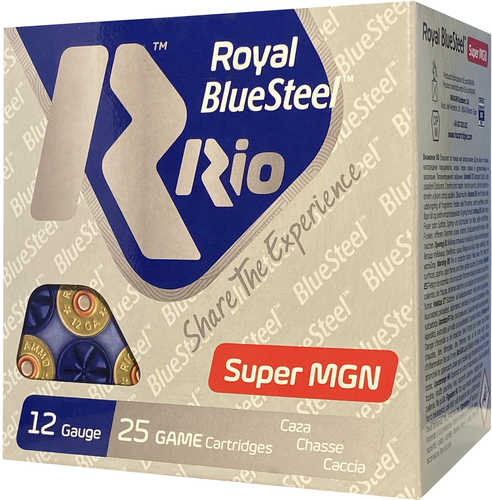 Rio Ammunition Rbsm403 Bluesteel Royal 12 Gauge 3" 1 3/8 Oz 25 Per Box 10 Cs