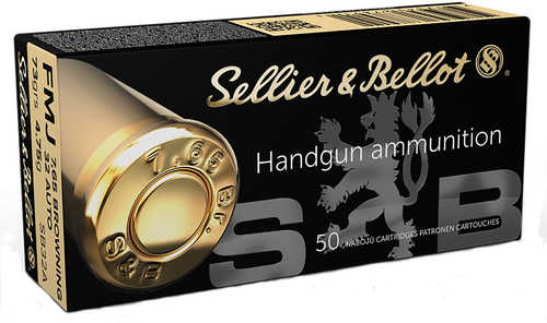 32 ACP 50 Rounds Ammunition Sellier & Bellot 73 Grain Full Metal Jacket