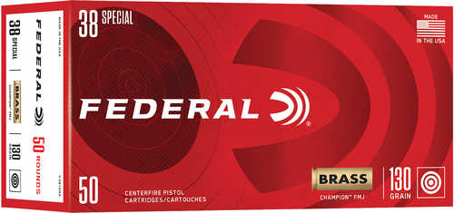 Federal C38130A 38 Special 130 Gr Full Metal Jacket 50 Per Box/ 20 Case