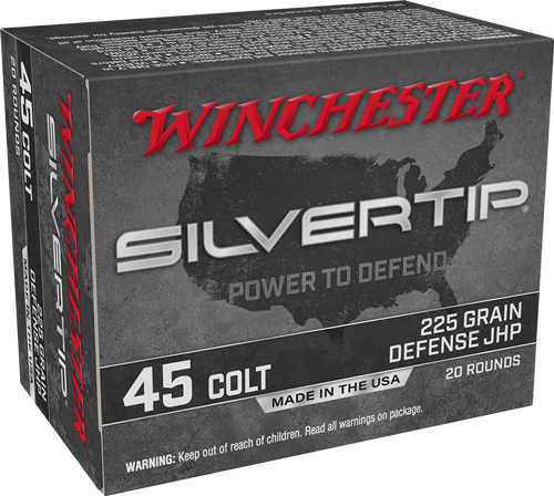 <span style="font-weight:bolder; ">Winchester</span> Silvertip 45 Colt 225 Gr HP Ammo 20 Round Box