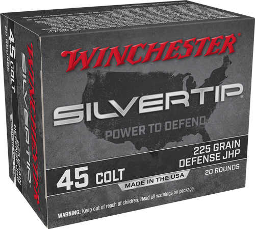 Winchester Silvertip 45 Colt 225 Gr HP Ammo 20 Round Box