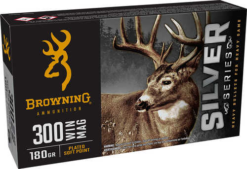 Browning Ammo B192603001 Silver 300 Win Mag 180 Gr 20 Per Box