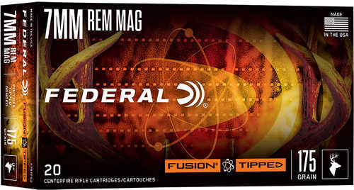 Federal Fusion 7mm PRC 175 Gr Soft Point Ammo - 20 Rounds for Big Game Hunting