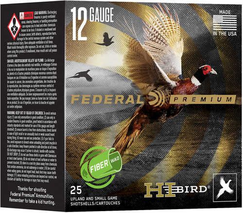 Federal Federal Premium Hi-Bird 12 Gauge 2-3/4" 1-1/4 Oz 5 Shot Ammo 25 Per Box