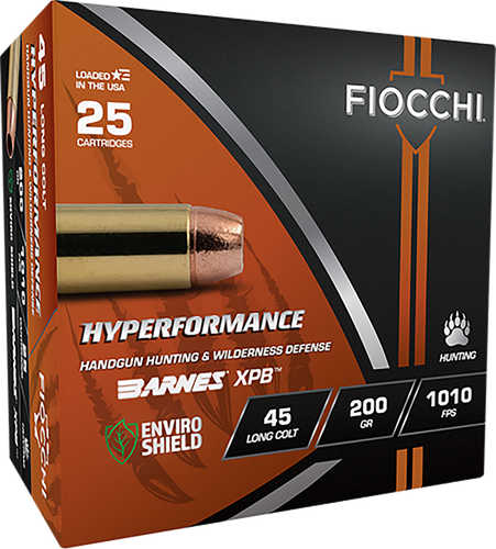 Fiocchi Hyperformance 45 Colt 200 Gr XPB Ammo 25 Per Box