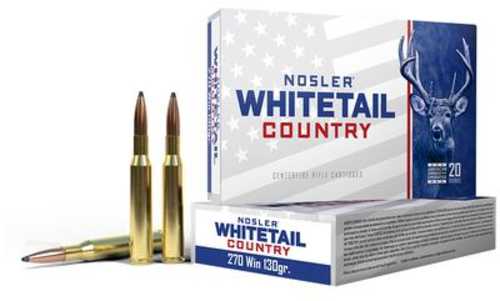 Nosler 40110 Whitetail Country 270Win 130Gr Spitzer Boat Tail 20 Per Box/10 Case