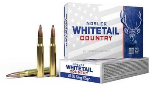 Nosler 40125 Whitetail Country 30-06Springfield 165Gr Spitzer Boat Tail 20 Per Box/10 Case