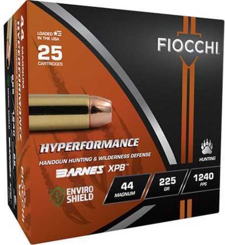 Fiocchi 44Mba Hyperformance 44 Mag 225 Gr XPB 25 Per Box/ 8 Case