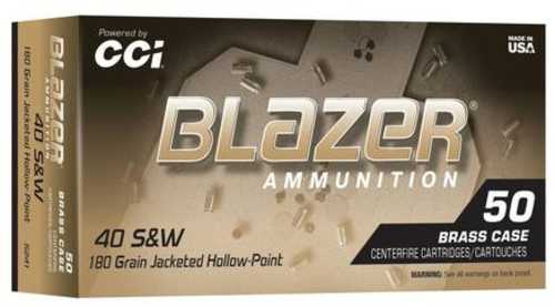 CCI 5241 Blazer Handgun 40S&W 180Gr Jacketed Hollow Point 50 Per Box/10 Case