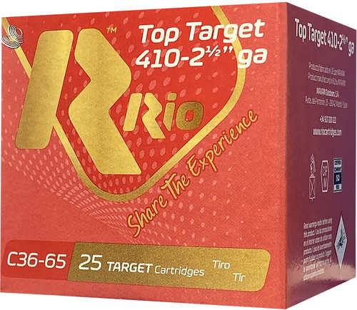 Rio Ammunition Rc3675 Top Target 410 Gauge 2.50" 1/2 Oz 7.5 Shot 25 Per Box/10 Case