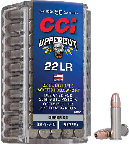 CCI 960CC Uppercut Defense 22LR 32Gr Jacketed Hollow Point 50 Per Box/100 Case