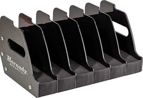 Hornady 95832 6 Gun Pistol Rack Metal W/Foam And Plastic Dividers Holds 6 Pistols